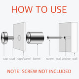 Stainless Steel Advertisement Screws Glass Standoff 12x20mm 20 Pcs - Lantee Online Store