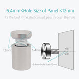 Stainless Steel Advertisement Screws Glass Standoff 12x20mm 20 Pcs - Lantee Online Store