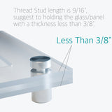 Stainless Steel Advertisement Screws Glass Standoff 12x20mm 20 Pcs - Lantee Online Store