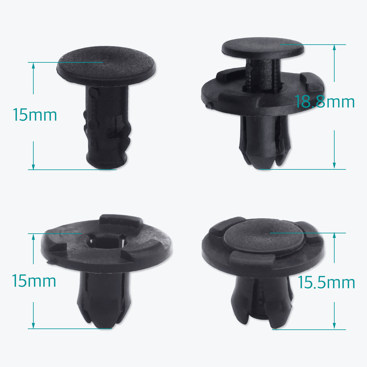 20 Pcs Cowl Bumper & Fender Liner Push Clips for Nissan & Infiniti 01553-05323 - Lantee