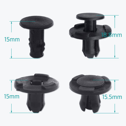 20 Pcs Cowl Bumper & Fender Liner Push Clips for Nissan & Infiniti 01553-05323 - Lantee
