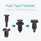 100 Pcs Universal 9mm Nylon Bumper Clips, Car Retainer Fasteners - Lantee
