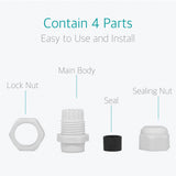 White PG 11 Cable Gland - 20 Pcs Waterproof Wire Glands - Lantee Online Store
