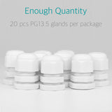 White PG 11 Cable Gland - 20 Pcs Waterproof Wire Glands - Lantee Online Store