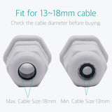 20 Pcs PG21 White Waterproof Cable Wire Gland Connector Fitting - Lantee Online Store