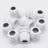 20 Pcs PG21 White Waterproof Cable Wire Gland Connector Fitting - Lantee Online Store