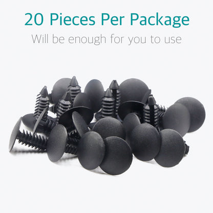 20 Pcs Fender & Bumper Shield Fastener Clips for GM Chrysler & Ford - Lantee