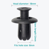 50 Pcs Black Nylon Push-Type Retainer Clips for Mazda Ford Hyundai - Lantee Online Store