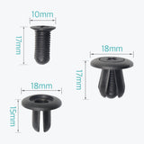 50 Pcs Black Nylon Push-Type Retainer Clips for Mazda Ford Hyundai - Lantee Online Store