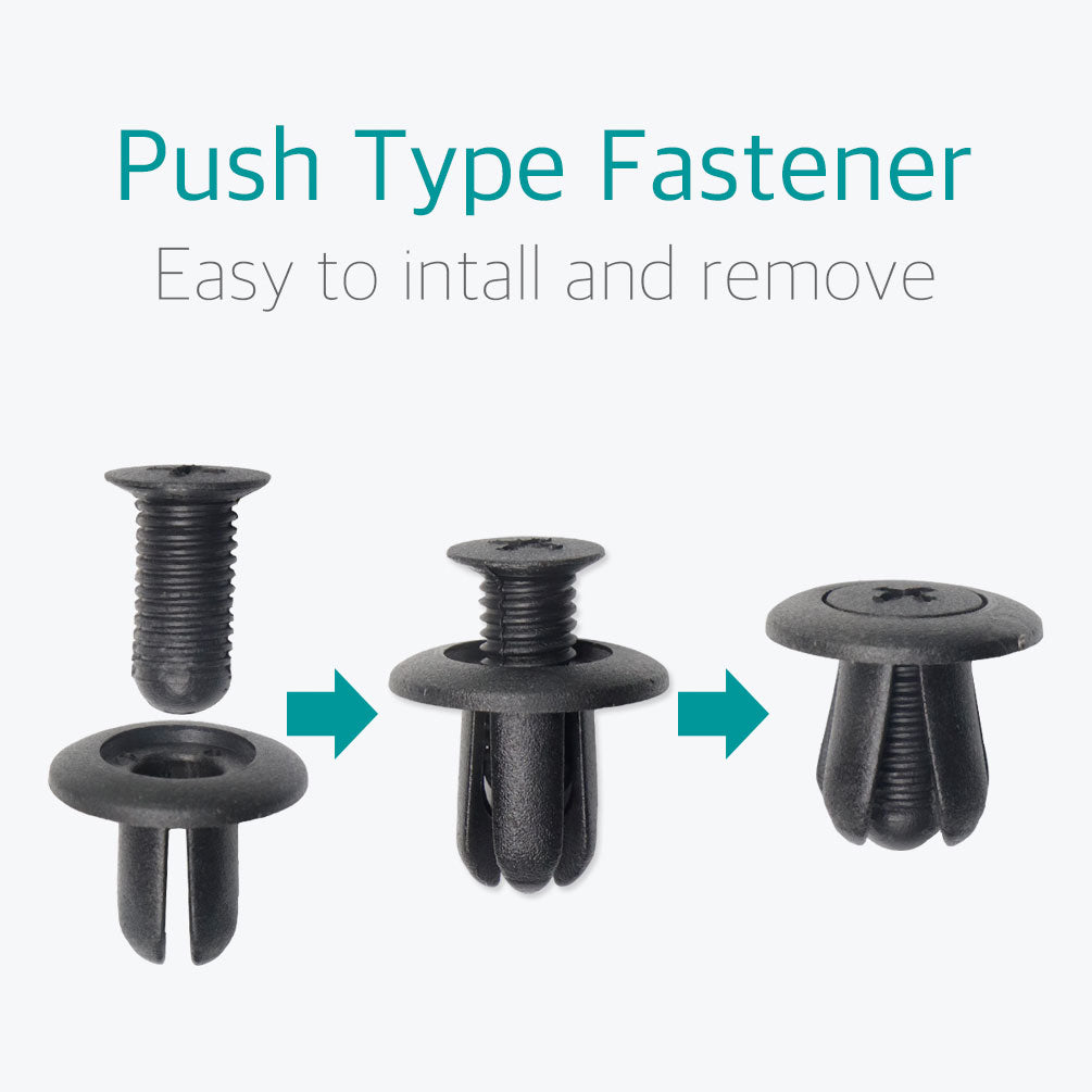 50 Pcs Black Nylon Push-Type Retainer Clips for Mazda Ford Hyundai - Lantee Online Store