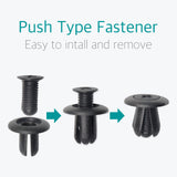 50 Pcs Black Nylon Push-Type Retainer Clips for Mazda Ford Hyundai - Lantee Online Store
