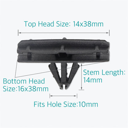 Lantee 100 Pcs Fender Flare Rocker Moulding Clips for Jeep 68039280-AA - Lantee Online Store