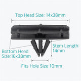 Lantee 100 Pcs Fender Flare Rocker Moulding Clips for Jeep 68039280-AA - Lantee Online Store