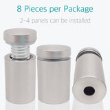Lantee 8 Pcs 19 x 40mm Silver Tone Stainless Steel Standoff Hardware for Glass - Lantee Online Store