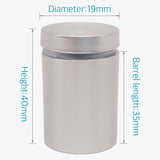 Lantee 8 Pcs 19 x 40mm Silver Tone Stainless Steel Standoff Hardware for Glass - Lantee Online Store