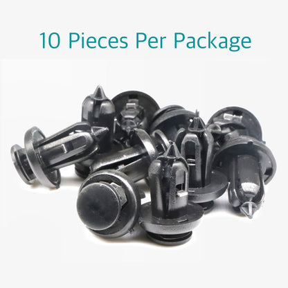 10 Pcs 10mm Bumper Clips w/ Metal Insert for Honda 91506-S9A-003 - Lantee