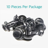 10 Pcs 10mm Bumper Clips w/ Metal Insert for Honda 91506-S9A-003 - Lantee