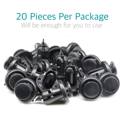 20 Pcs Bumper Retainer Clips w/ Metal Insert for Honda 91506-S9A-003 - Lantee