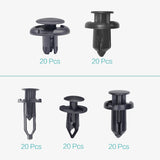 50 Pcs 8mm, 9mm, 10mm Front Bumper Fender Push Type Retainer Clips - Lantee