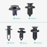 50 Pcs 8mm, 9mm, 10mm Front Bumper Fender Push Type Retainer Clips - Lantee