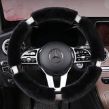 Diamond Fluffy Car Steering Wheel Cover 38cm - Lantee