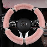 Diamond Fluffy Car Steering Wheel Cover 38cm - Lantee