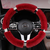 Diamond Fluffy Car Steering Wheel Cover 38cm - Lantee