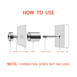 20 Pcs Silver Tone Stainless Steel 19 x 30mm Standoff Hardware Mounts - Lantee Online Store
