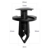 100 Pcs Universal Nylon Plastic Fastener Rivet Car Clips, 8mm - Lantee Online Store