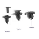 100 Pcs Universal Nylon Plastic Fastener Rivet Car Clips, 8mm - Lantee Online Store