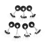 100 Pcs Plastic Ring 6 in 1 Rubber Float Stop Fishing Stopper Sinker - Lantee Online Store