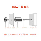 20 Pcs Stainless Steel Standoff Mounts Screws 12 x 25mm - Lantee Online Store