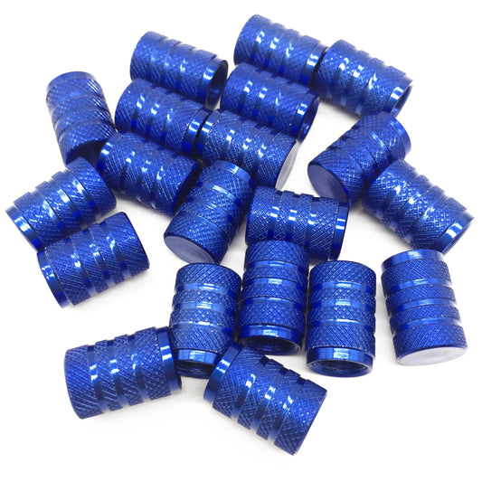 20 Pcs Blue Aluminium Tire Valve Stem Caps - Lantee Online Store