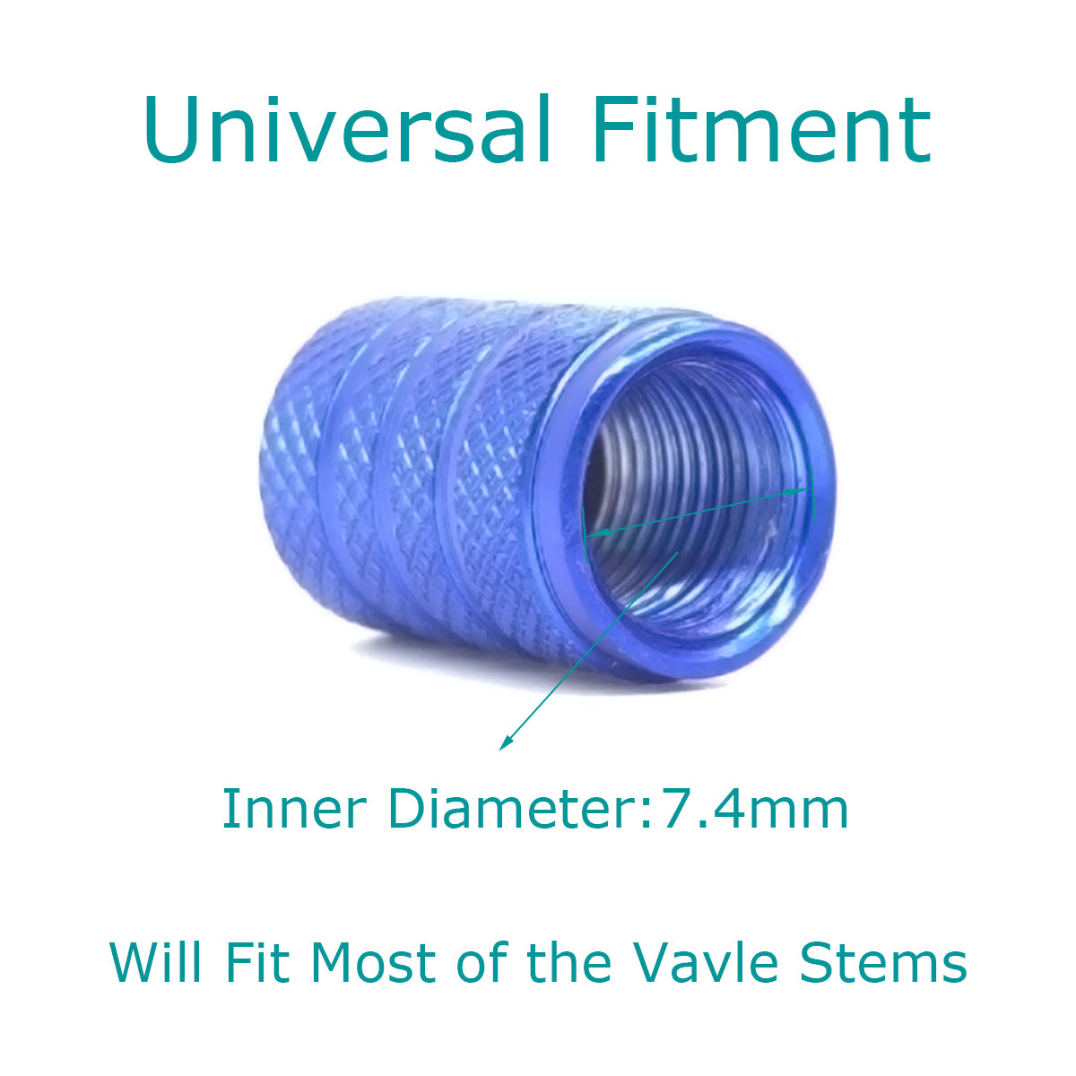 20 Pcs Blue Aluminium Tire Valve Stem Caps - Lantee Online Store